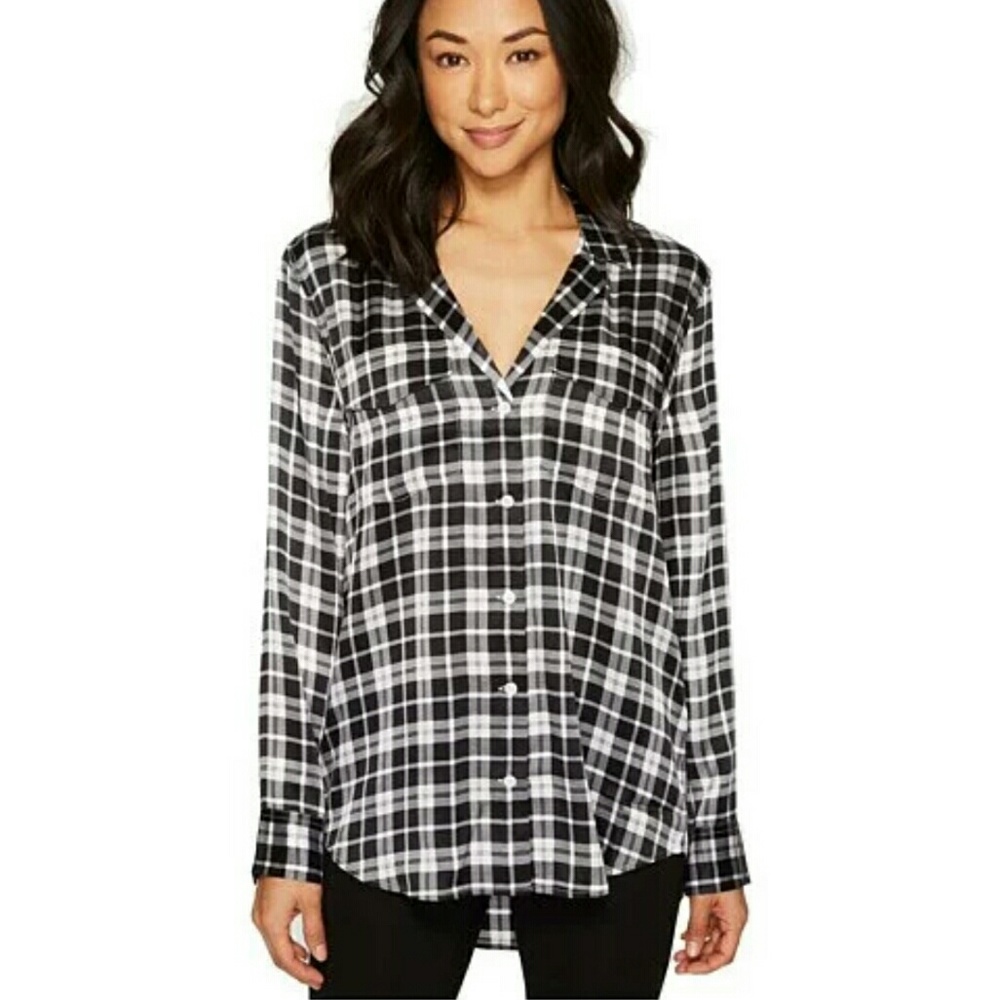 ****SOLD**********Equipmen Ansley Plaid Silk Shirt